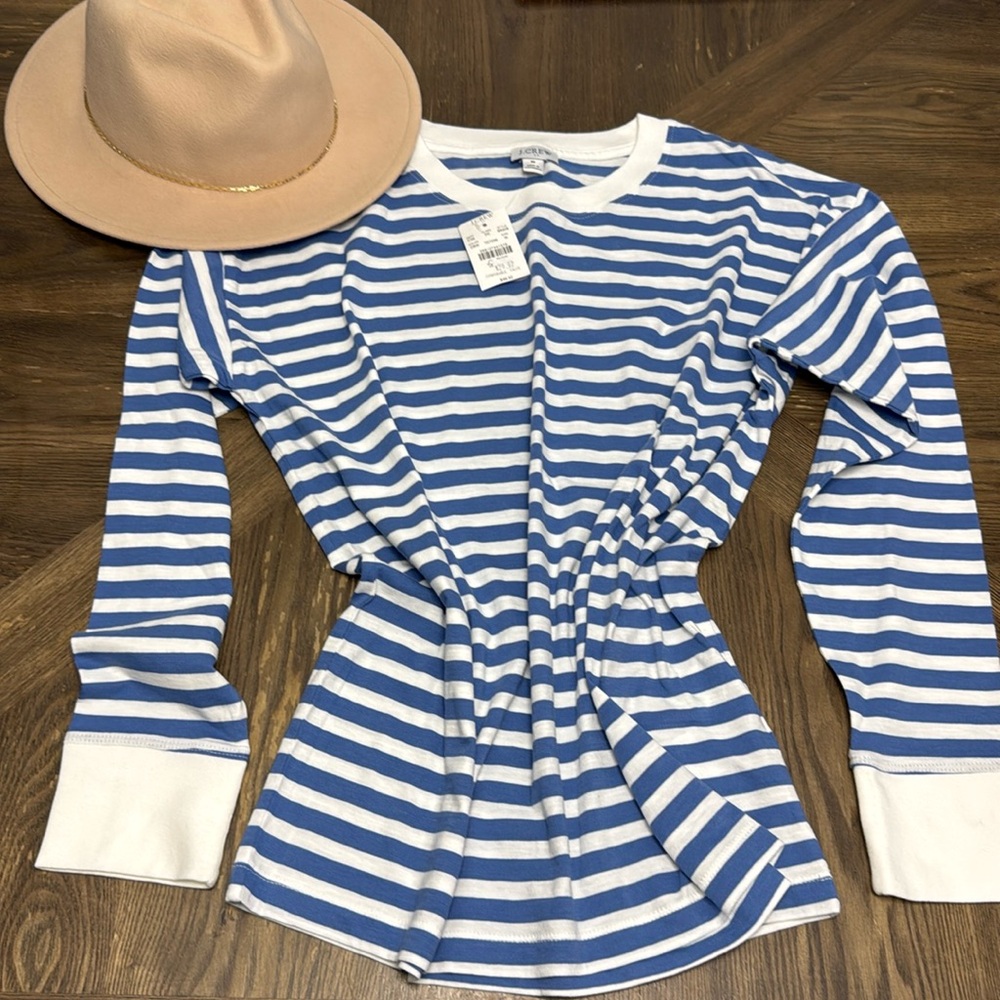 J. Crew striped long sleeve t size medium